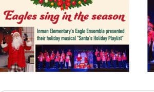 Inman Elem. sings in season with ‘Santa’s ...