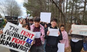 McIntosh High Students Walk Out to Peacefully Pr...