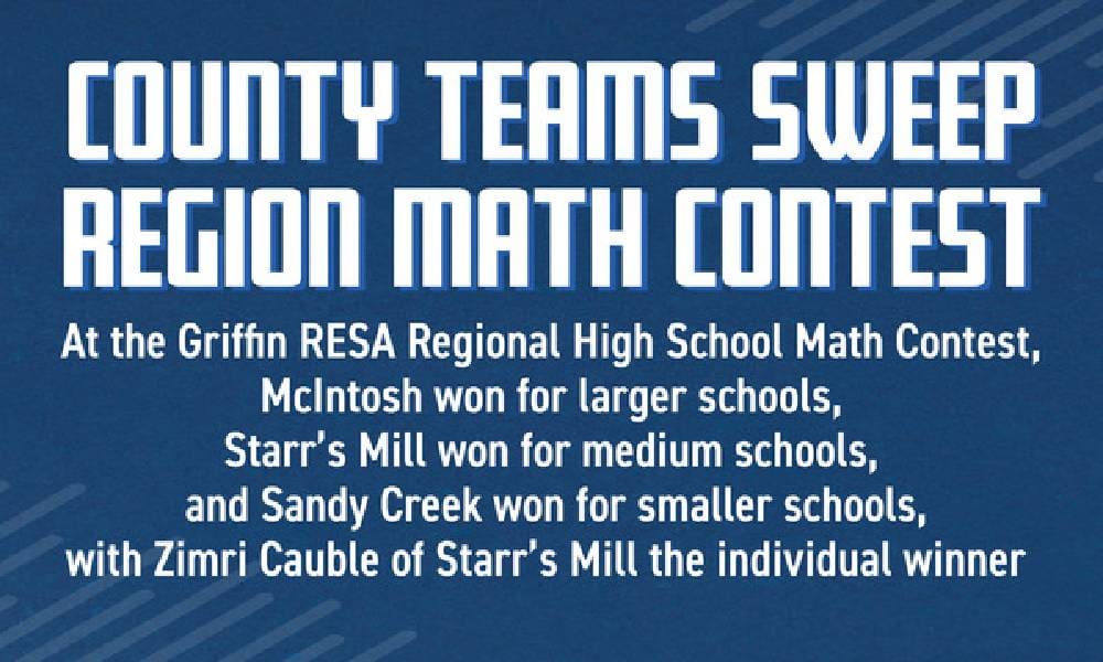 County teams sweep region math contest