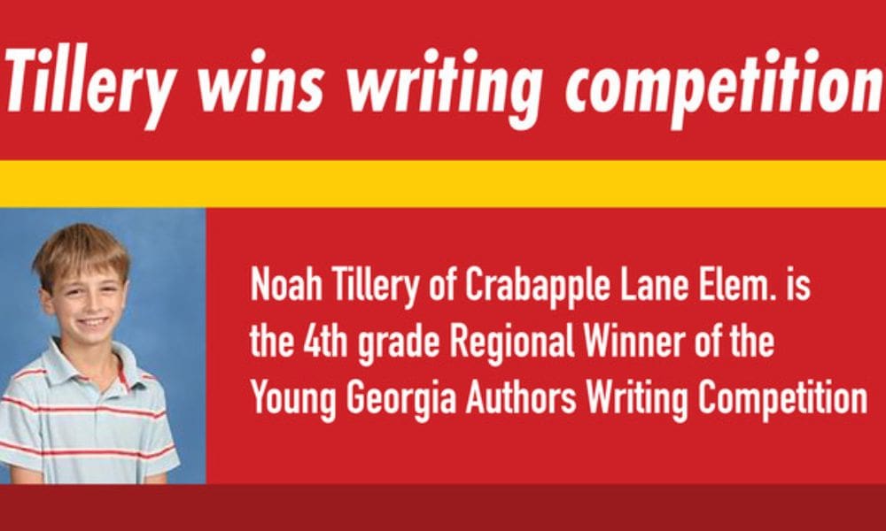 Crabapple’s Tillery wins writing competition