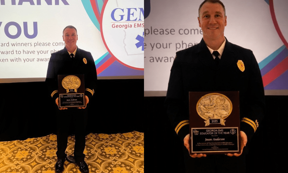 Captain Jason Anderson is Georgia EMS Educator of the Year