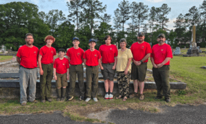 Senoia Scouts Place Flags at Veterans’ Graves Ah...