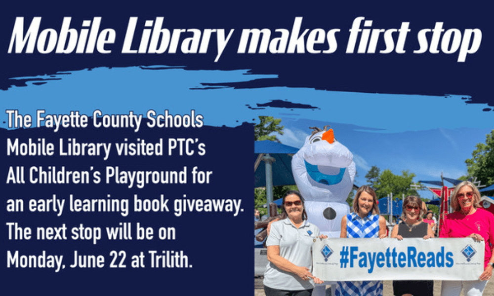 Mobile Library stops at Peachtree City’s All Children’s Playground