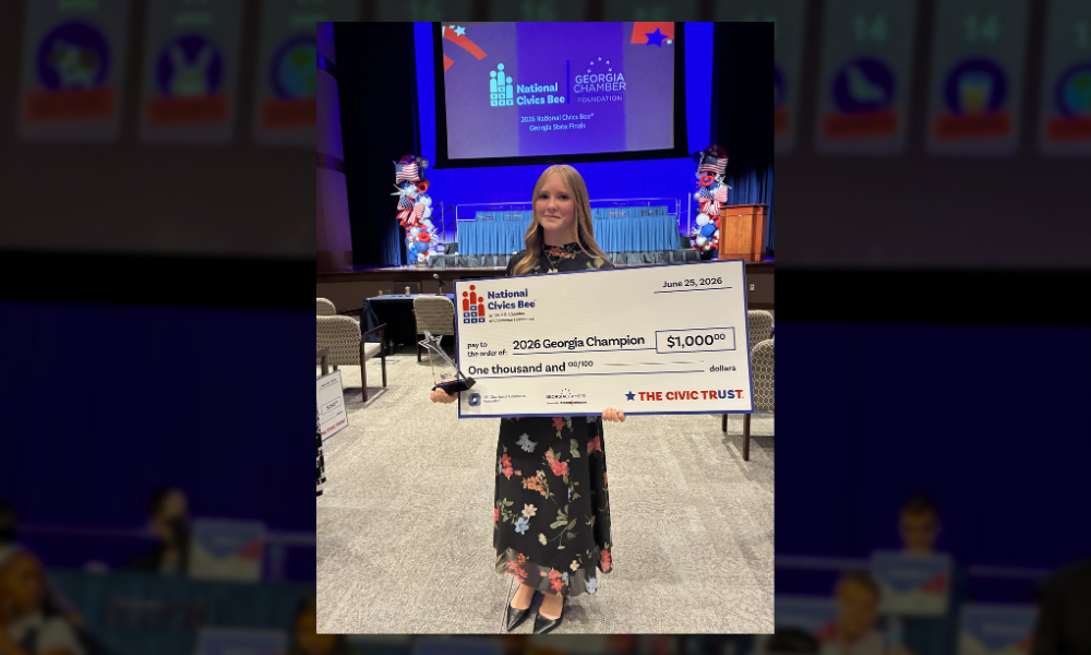 Coweta Student Wins Georgia Civics Bee, Advances...