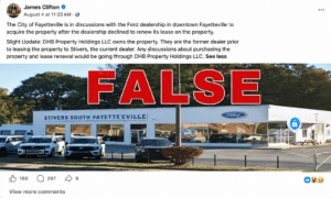 Stivers Ford Says Fayetteville Dealership Is Not...