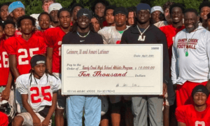 Latimers donate $10,000 to Sandy Creek