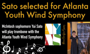 Sato selected for Atlanta Youth Wind Symphony
