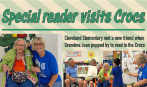 Special Reader Visits Cleveland Elementary