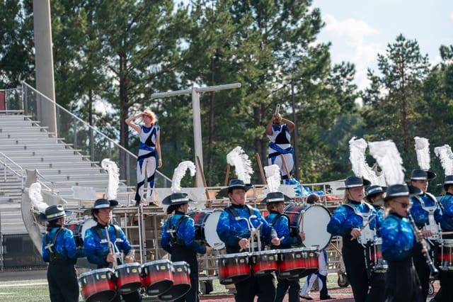 The Haralson County High School marching band performs at the VIBE marching competition at Whitewater High School.