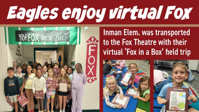 Eagles enjoy virtual Fox graphic with photos of Inman students