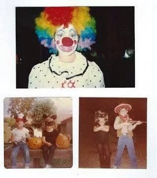 Lisen and Blake in Halloween costumes as children
