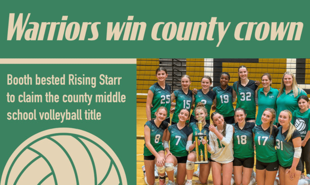 Warriors Win County Middle School Volleyball Crown