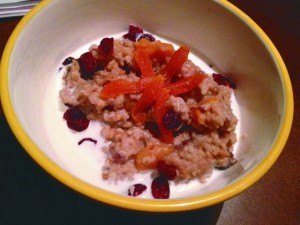 Cooking demo at hospital fitness center