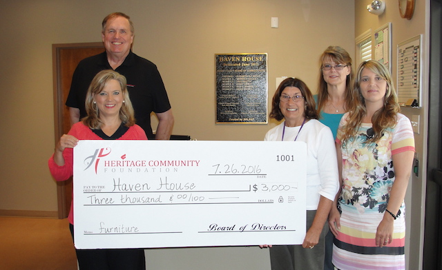 Foundation presents grant to Haven House