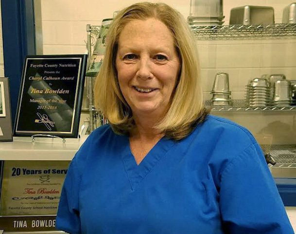 Nutrition manager receives service award