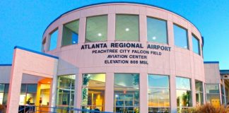 Main terminal building at Peachtree City's Falcon Field. File photo.