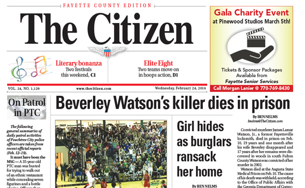 To our print readers: The Citizen Wednesday home...