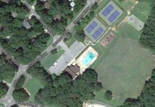 Aerial view of Glenloch Recreation Center.